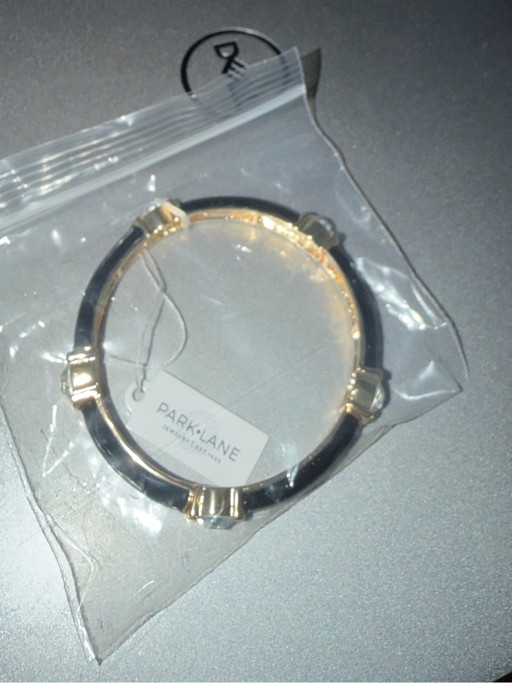 Park Lane Vibes Gold and Black Accent Bangle Bracelet